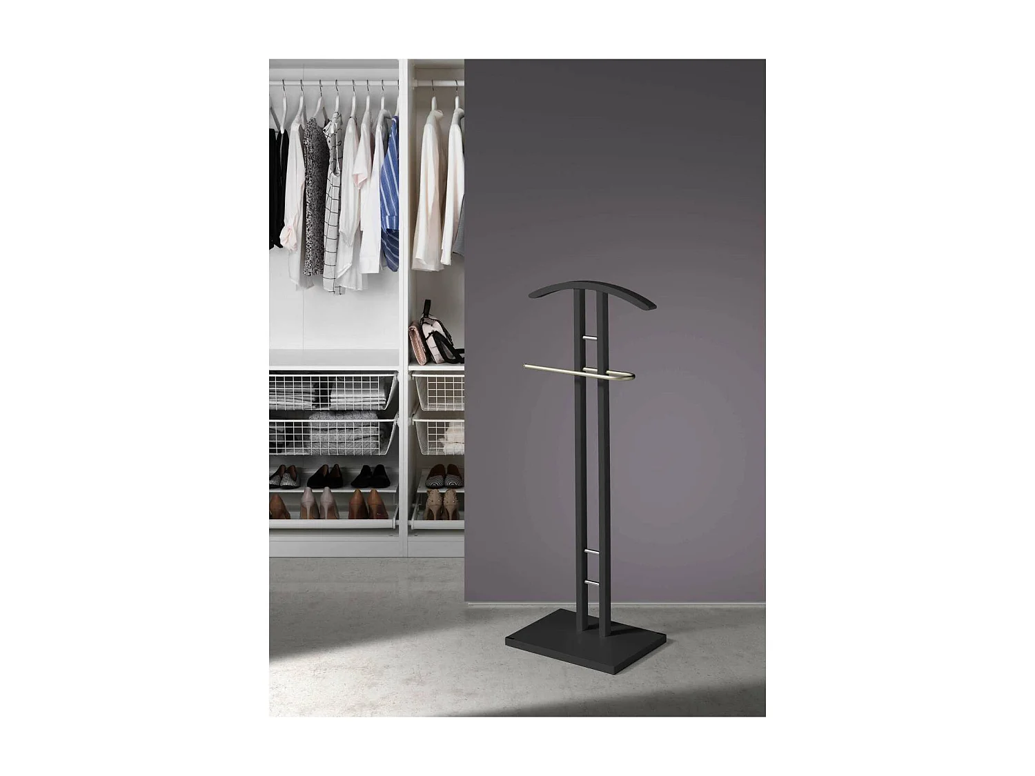 Galán 372 herraje cromo satinado lacado negro, 111 cm(alto)46 cm(ancho)28 cm(largo)