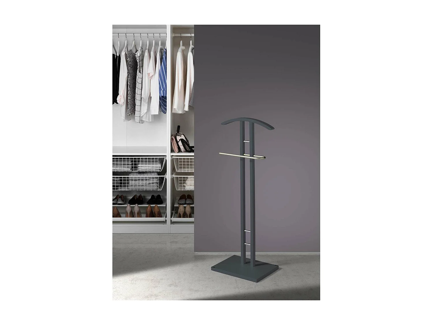 Galán 372 herraje cromo satinado lacado azabache, 111 cm(alto)46 cm(ancho)28 cm(largo)