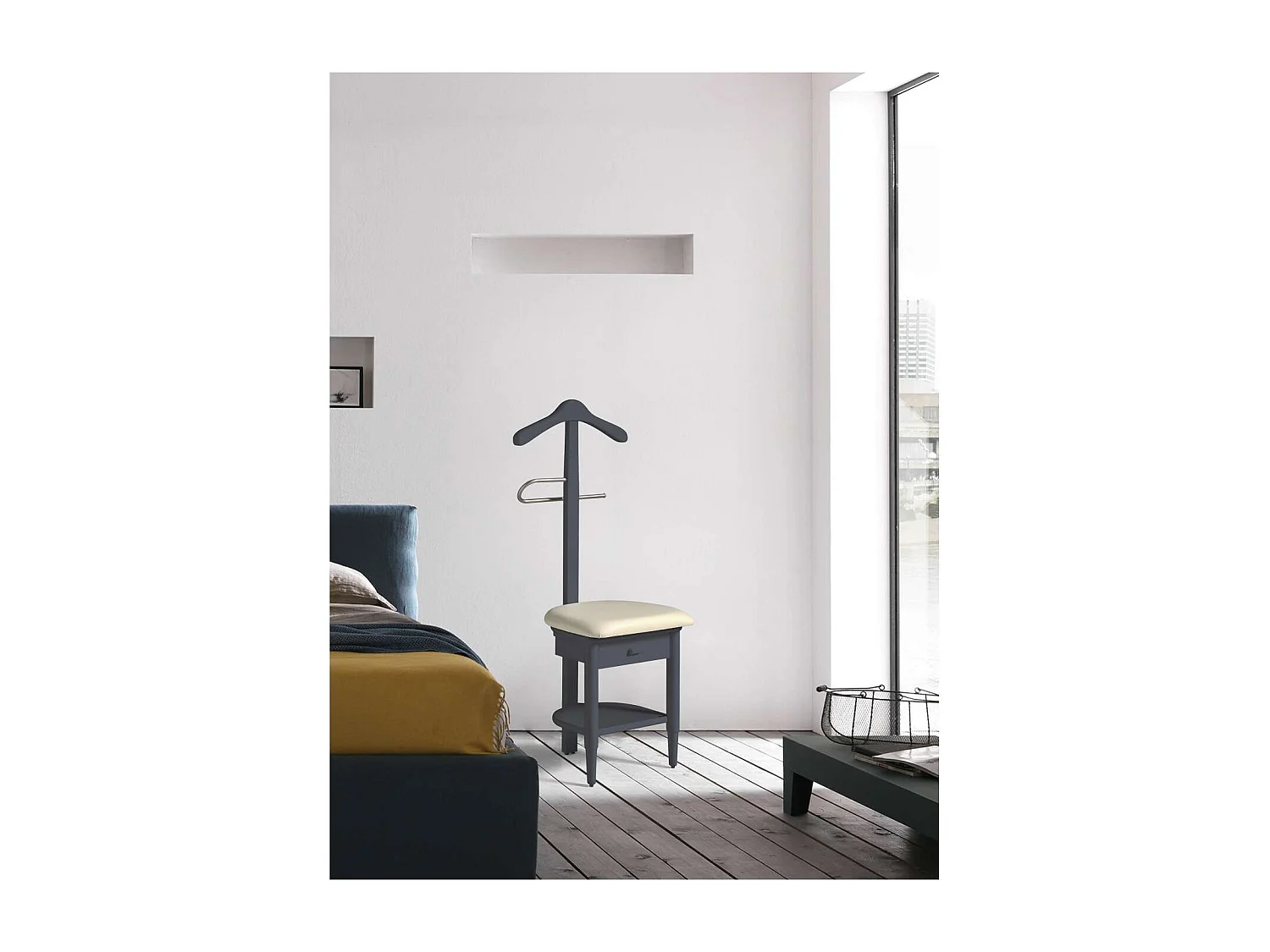 Galán 362 herraje cromo lacado en color azabache, 115cm(alto) 45cm(ancho) 41cm(largo)