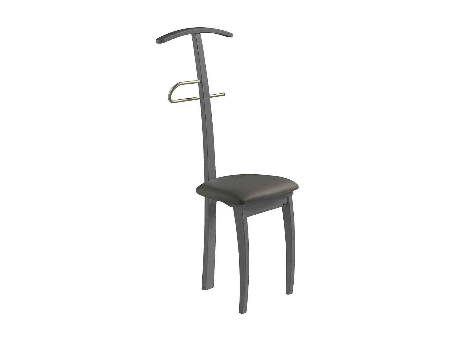 Galán 364 con asiento herrajes cromado satinado lacado en gris, 108 cm(alto)46 cm(ancho)4