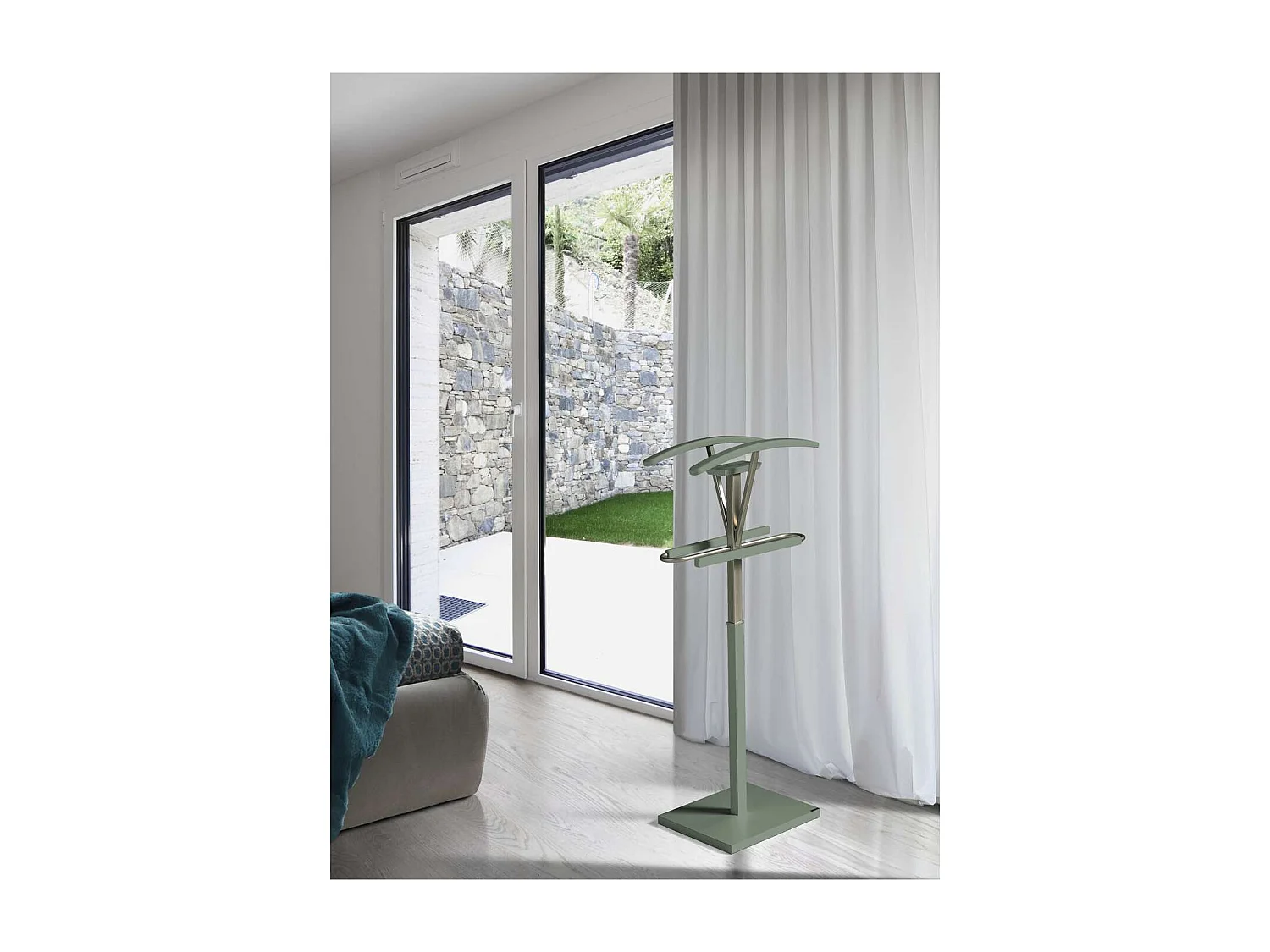 Galán 356 herraje cromo satinado lacado en color verde, 110 cm(alto)47 cm(ancho)34 cm(lar