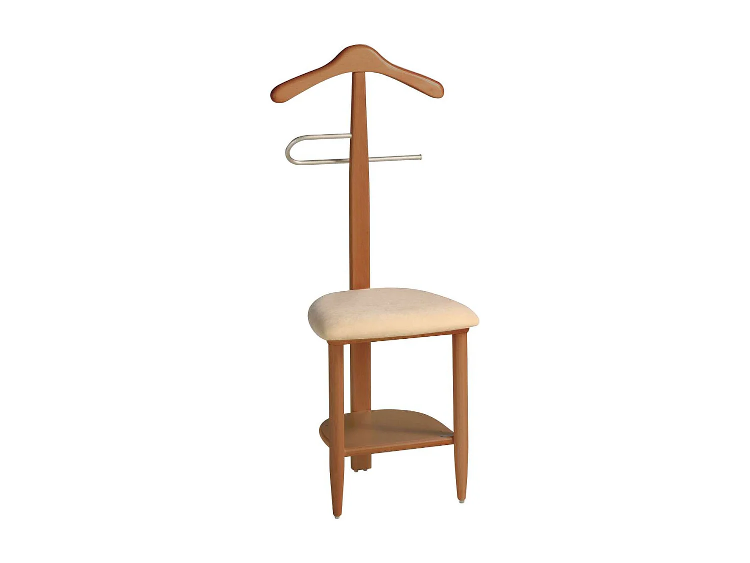 Galán 361 con asiento en beige herrajes cromado satinado lacado cerezo, 105 cm(alto)45 cm