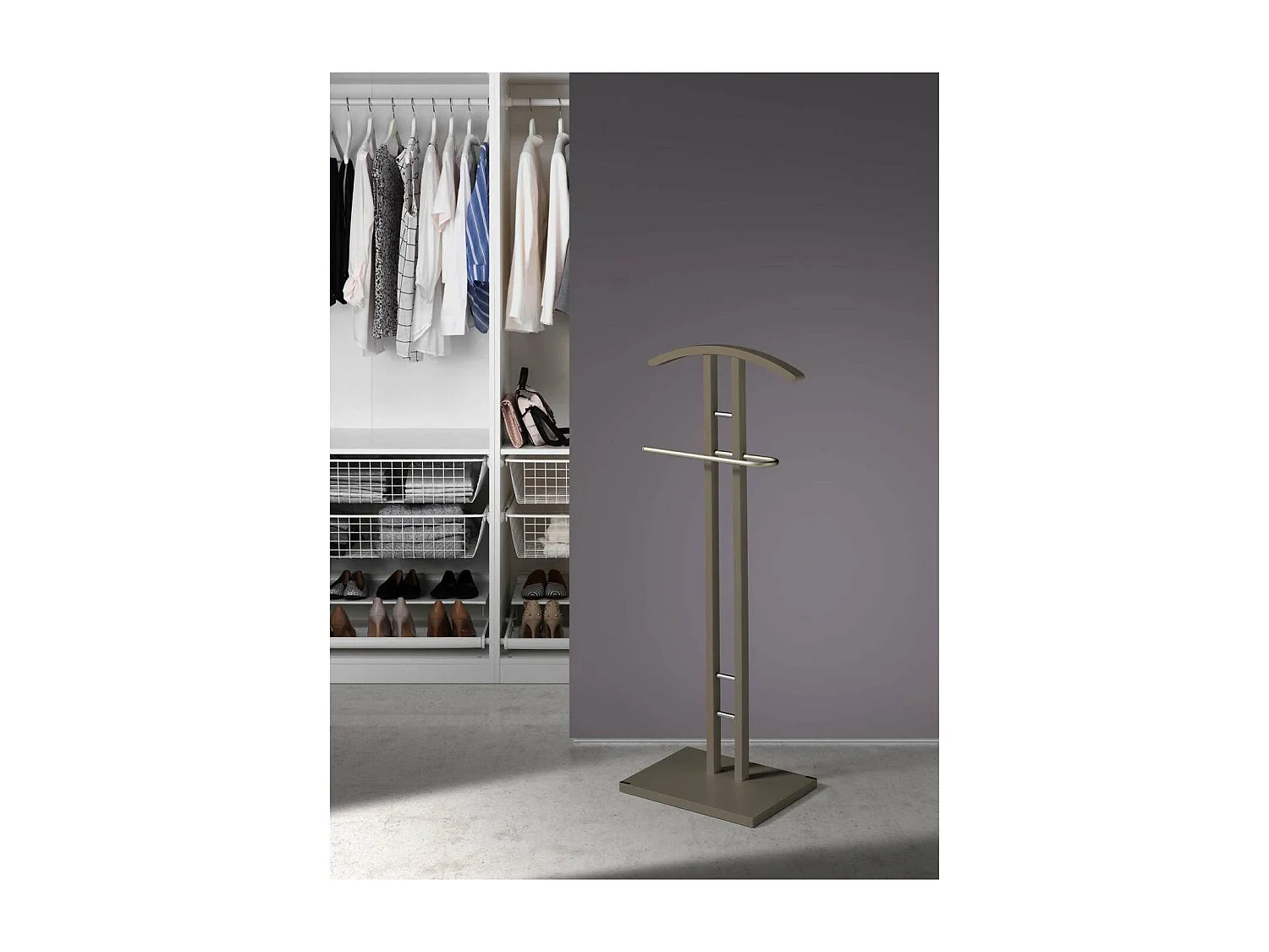 Galán 372 herraje cromo satinado lacado moka, 111 cm(alto)46 cm(ancho)28 cm(largo)