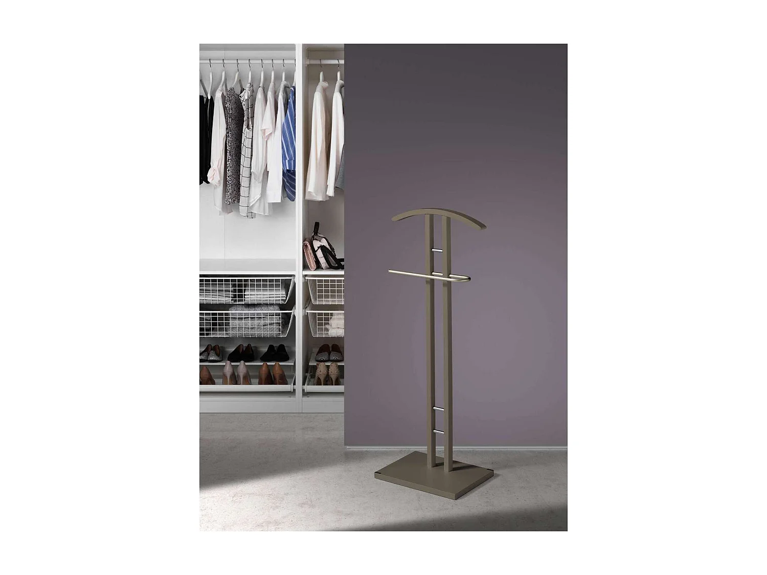 Galán 372 herraje cromo satinado lacado moka, 111 cm(alto)46 cm(ancho)28 cm(largo)