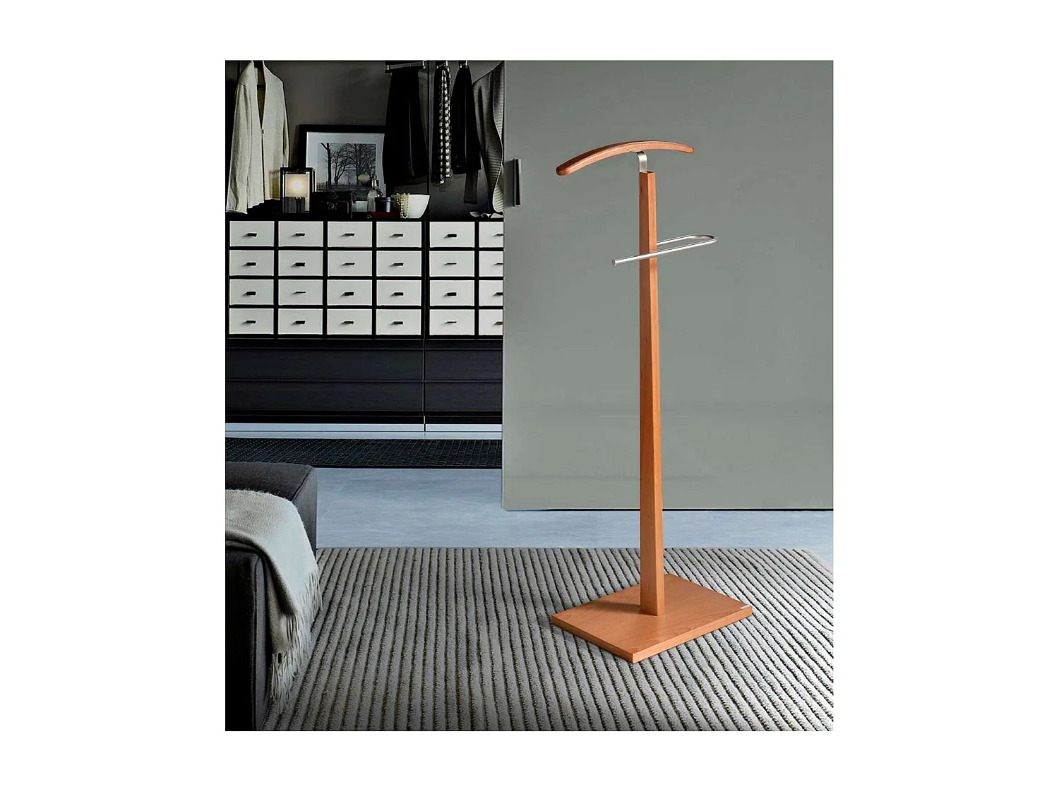 Galan 303 herraje cromo satinado y madera color cerezo. 114 cm (alto), 48 cm (ancho), 28 c