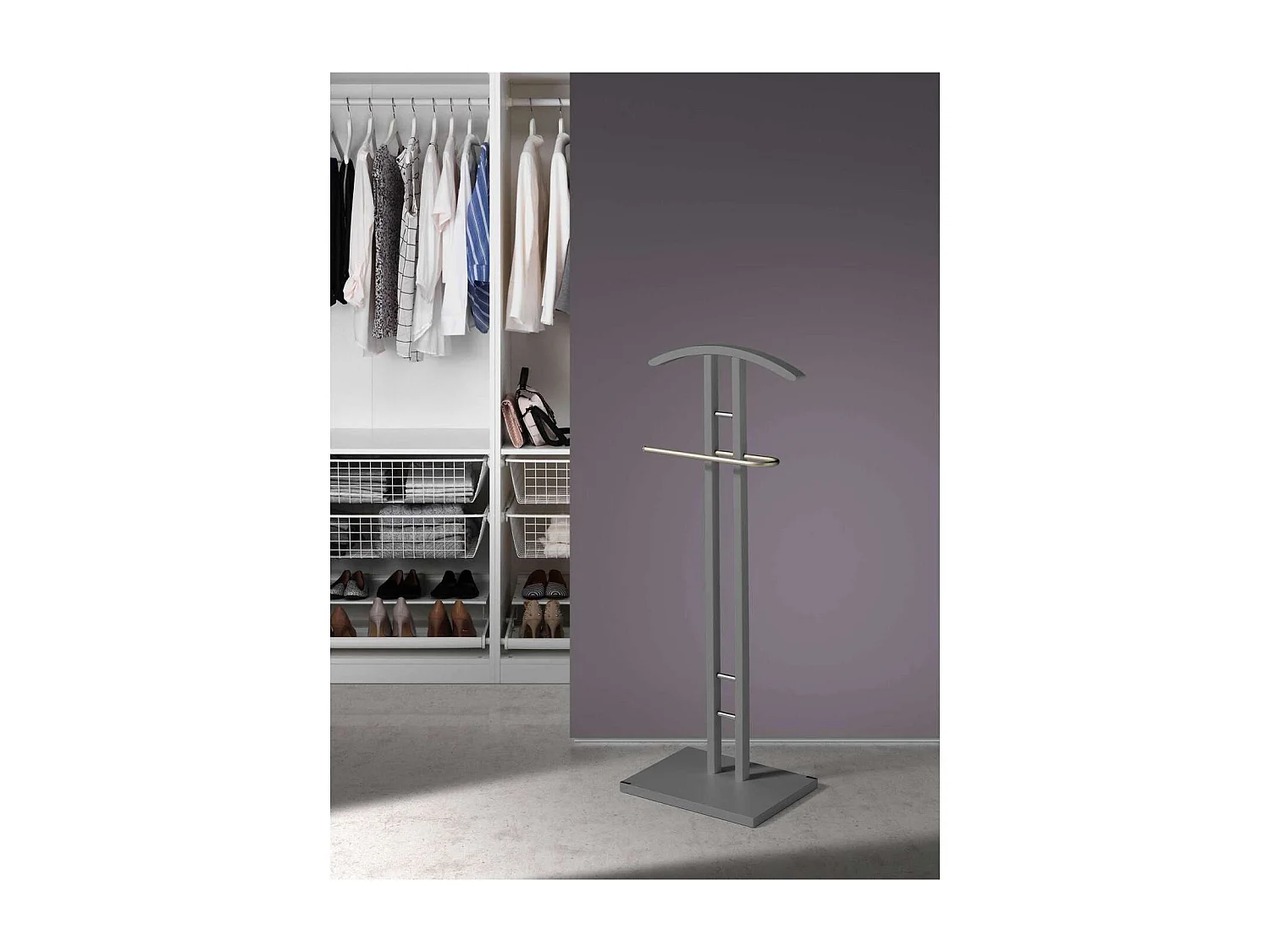 Galán 372 herraje cromo satinado lacado gris, 111 cm(alto)46 cm(ancho)28 cm(largo)