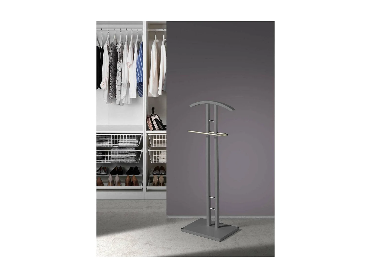 Galán 372 herraje cromo satinado lacado gris, 111 cm(alto)46 cm(ancho)28 cm(largo)