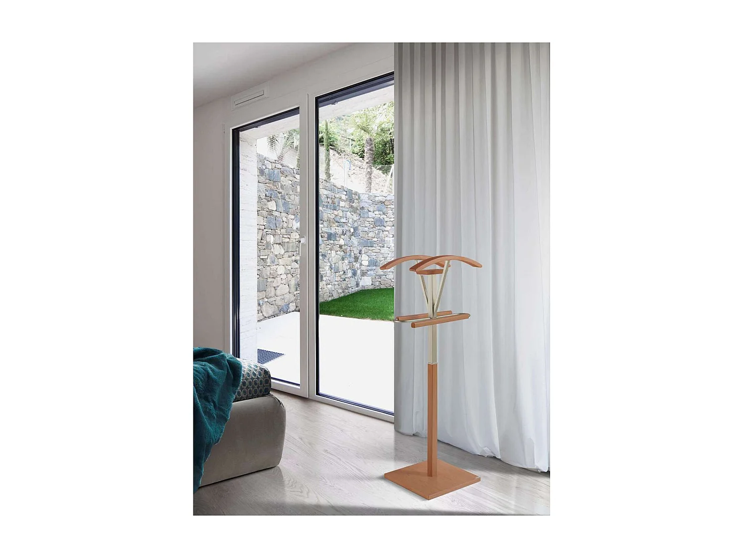 Galán 356 herraje cromo satinado lacado en color cerezo, 110 cm(alto)47 cm(ancho)34 cm(la