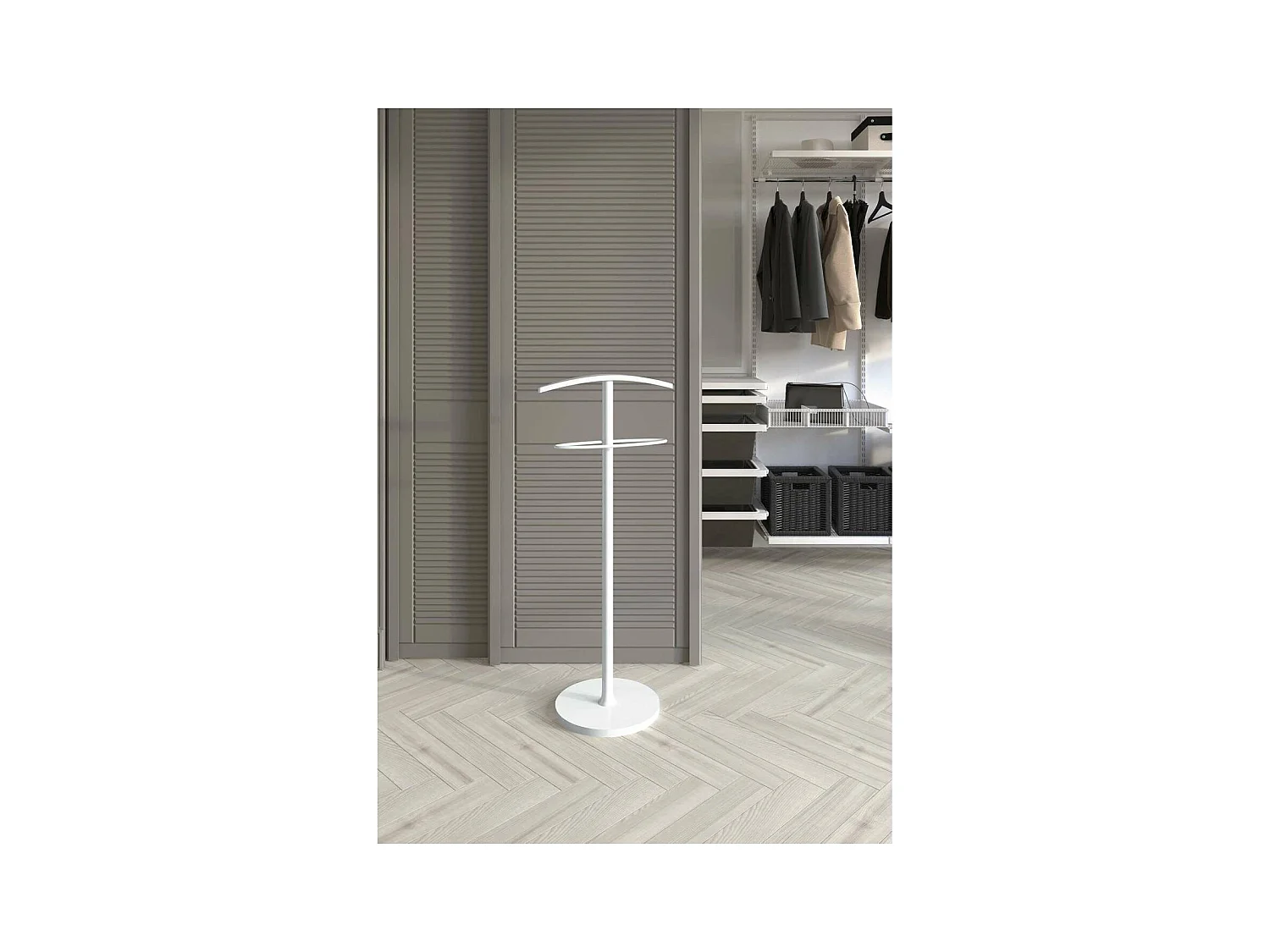 Galán 304 herraje metálicos lacado en color blanco, 109cm(alto) 46cm(ancho )34cm(largo)