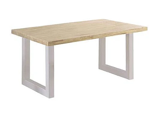 Mesa de comedor fija Loft Outdoor Roble nordish/ blanco, 160cm(ancho) 100cm(fondo) 76cm(al