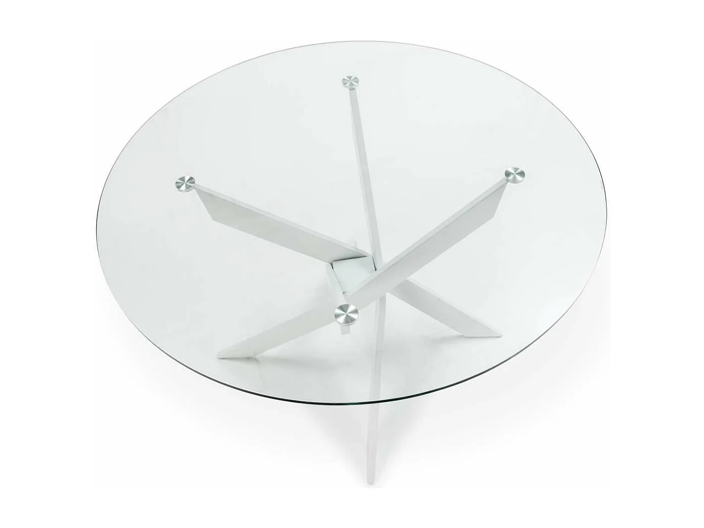 Mesa comedor redonda Rota acabado blanco, 120 cm(ancho) 76 cm(alto).