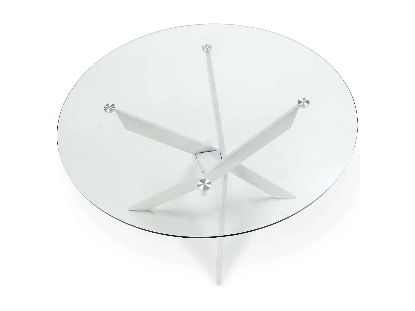Mesa comedor redonda Rota acabado blanco, 120 cm(ancho) 76 cm(alto).