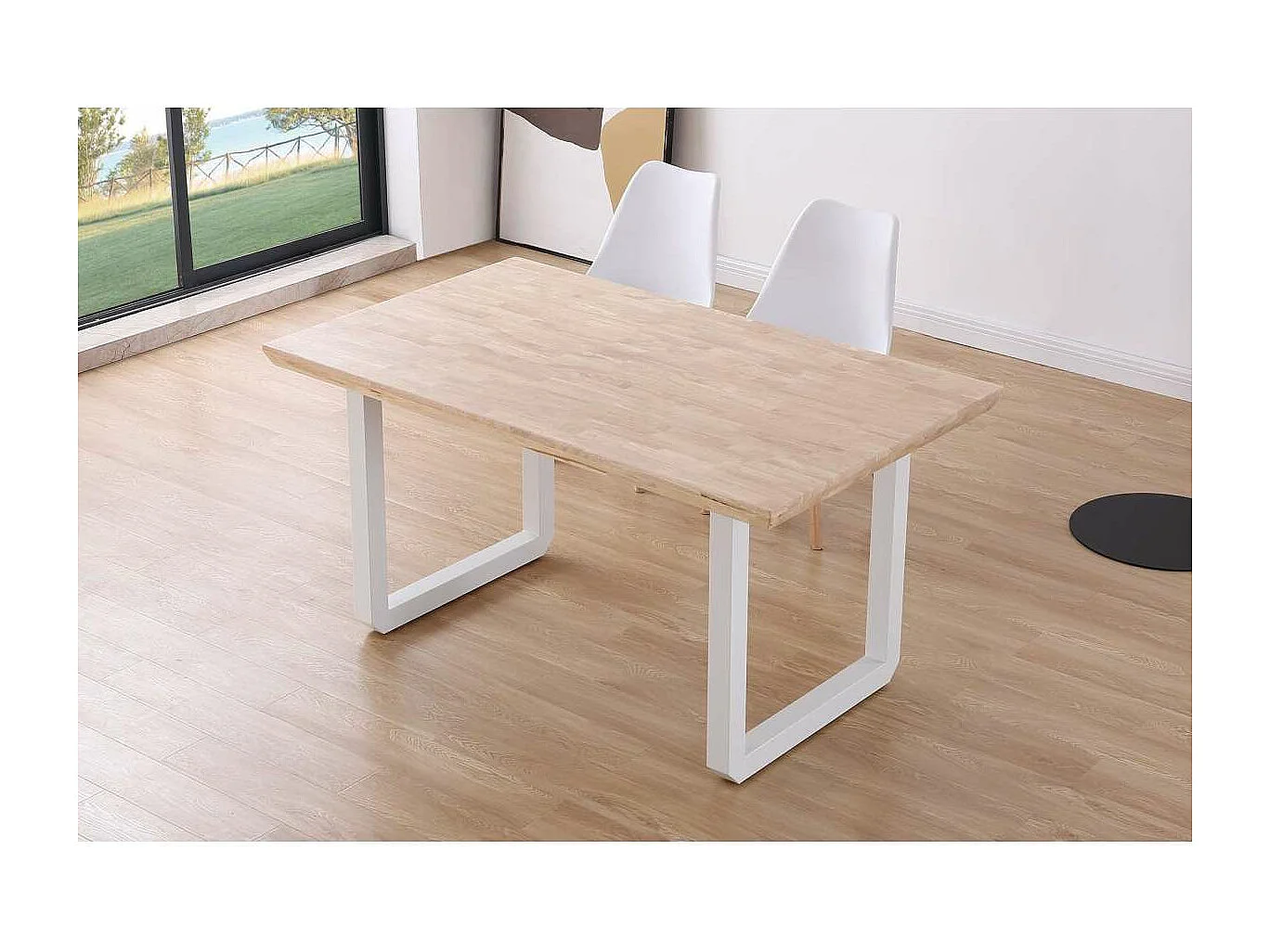 Mesa de comedor fija Roma Roble nordish/blanco  77 cm(alto)150 cm(ancho)90 cm(largo)