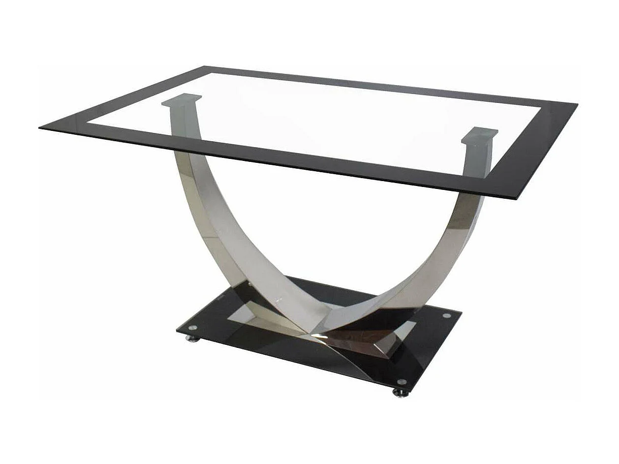 Mesa para cocina, comedor fija Md-Ubrique acabado negro, 140cm(ancho) 75cm(altura) 90cm(fo