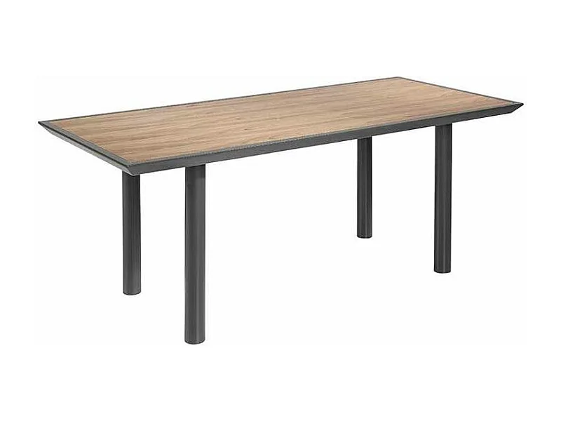 Mesa rectangular con acabado en madera de nogal Luna, 200 x 90 x 75 cm (largo x ancho x al