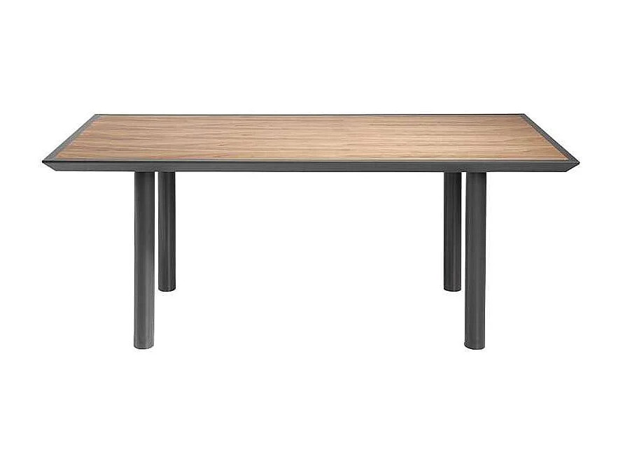 Mesa rectangular con acabado en madera de nogal Luna, 200 x 90 x 75 cm (largo x ancho x al