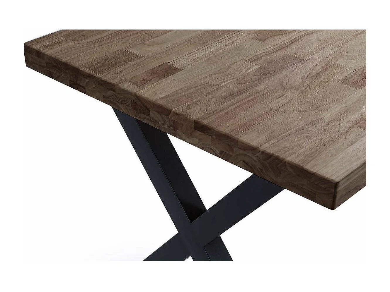 Mesa salon fija X-Loft-140 acabado roble american/negro, 76 cm(alto)140 cm(ancho)80 cm(lar