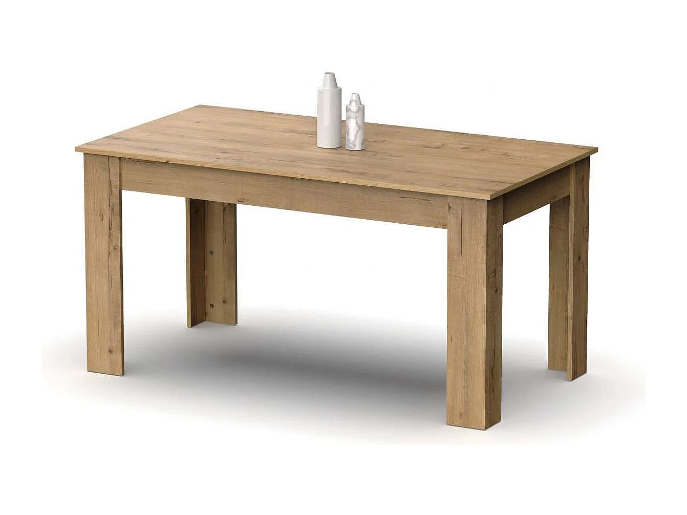 Mesa fija Kia para salón, cocina acabado roble gold, 77 cm(alto)140 cm(ancho)80 cm(largo)