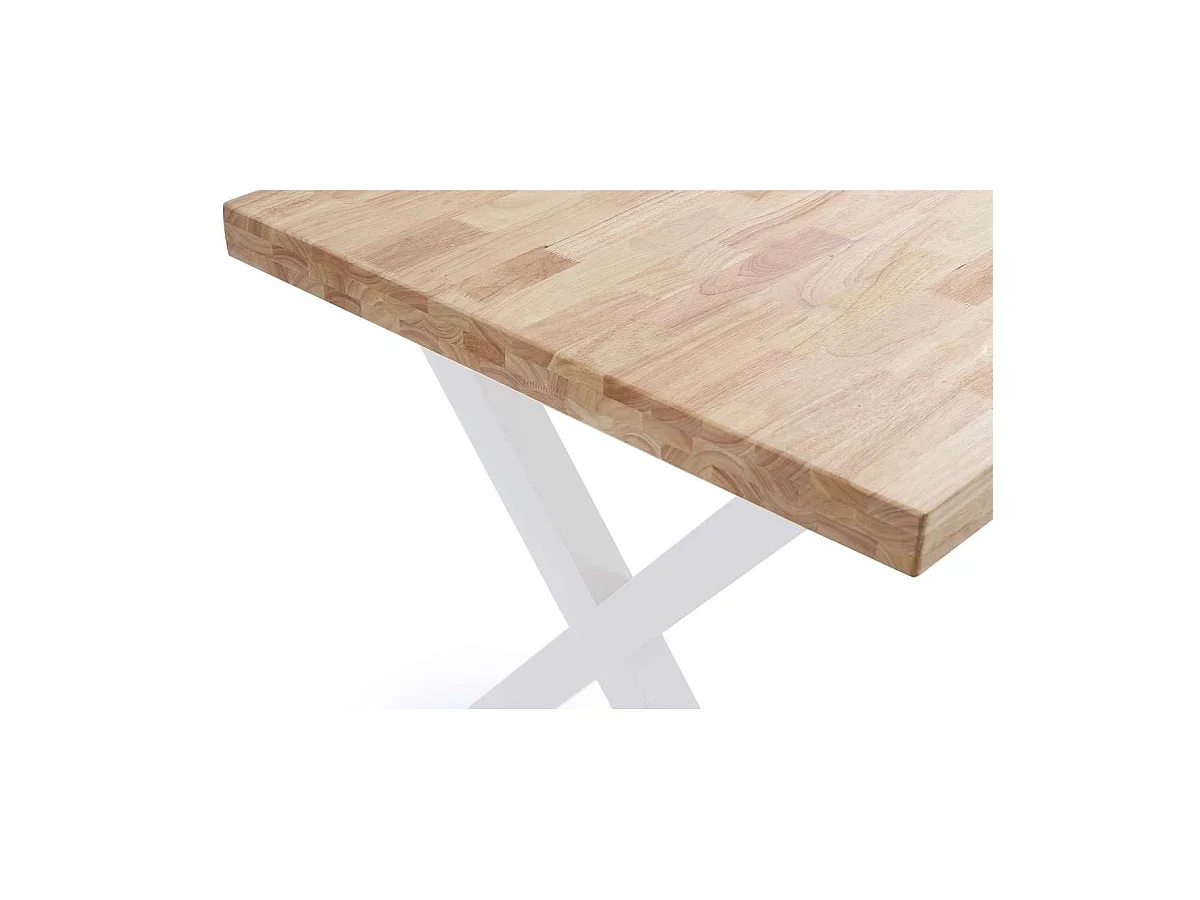 Mesa salon fija X-Loft-140 acabado roble nordish/blanco, 76 cm(alto)140 cm(ancho)80 cm(lar