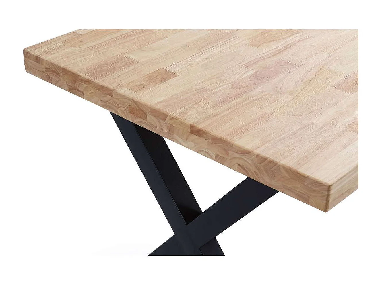 Mesa salon fija X-Loft-140 acabado roble nordish/negro, 76 cm(alto)140 cm(ancho)80 cm(larg