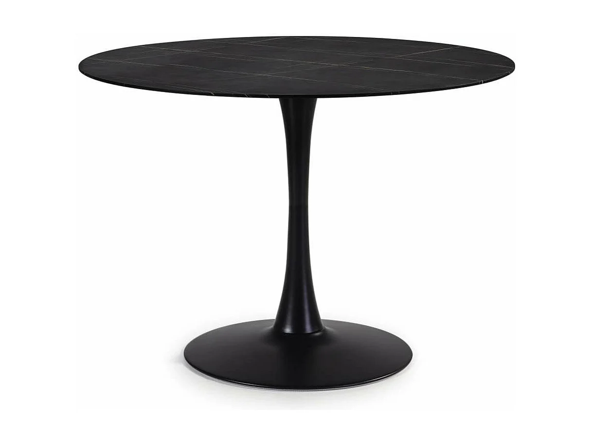 Mesa redonda modelo Adela acabado negro, 75cm(alto) 110cm(ancho) 110cm(largo)