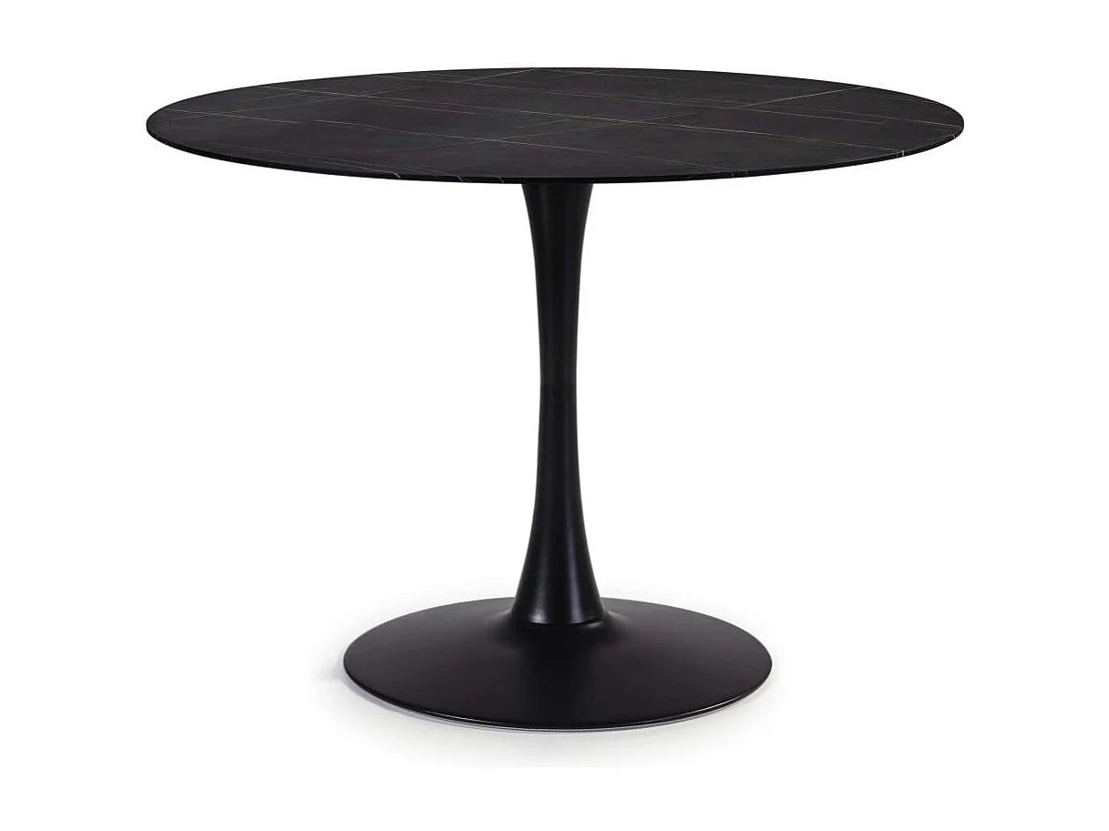 Mesa redonda modelo Adela acabado negro, 75cm(alto) 110cm(ancho) 110cm(largo)