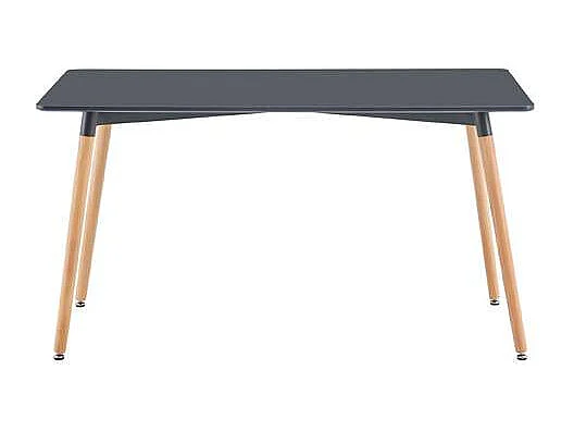 Mesa rectangular Md-Nordika fija acabado gris, 75 cm(alto) 140 cm(ancho) 80 cm(fondo).