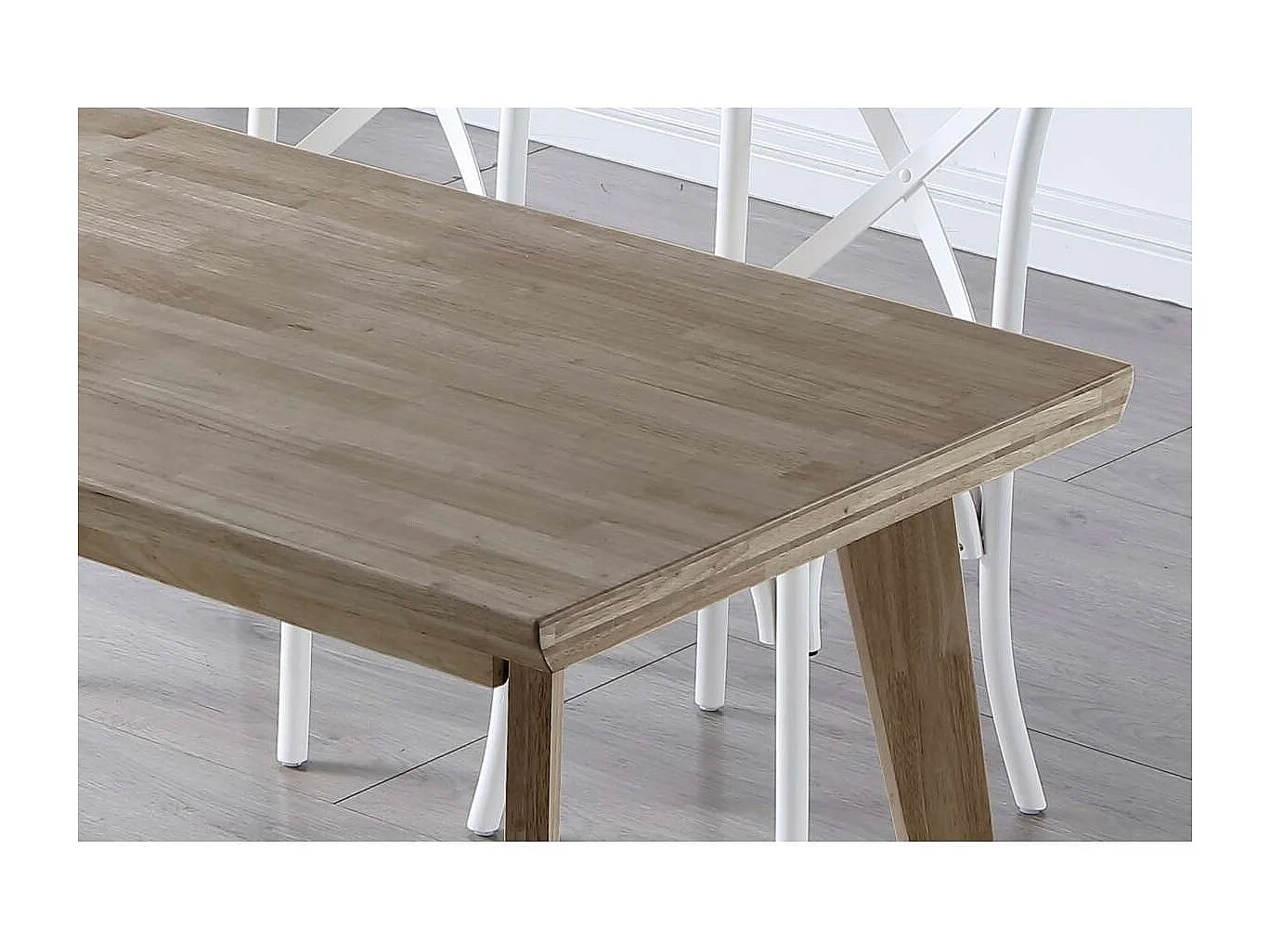 Mesa de comedor fija Genova acabado Roble Honey, 76cm(alto) 150cm(ancho) 90cm(largo)