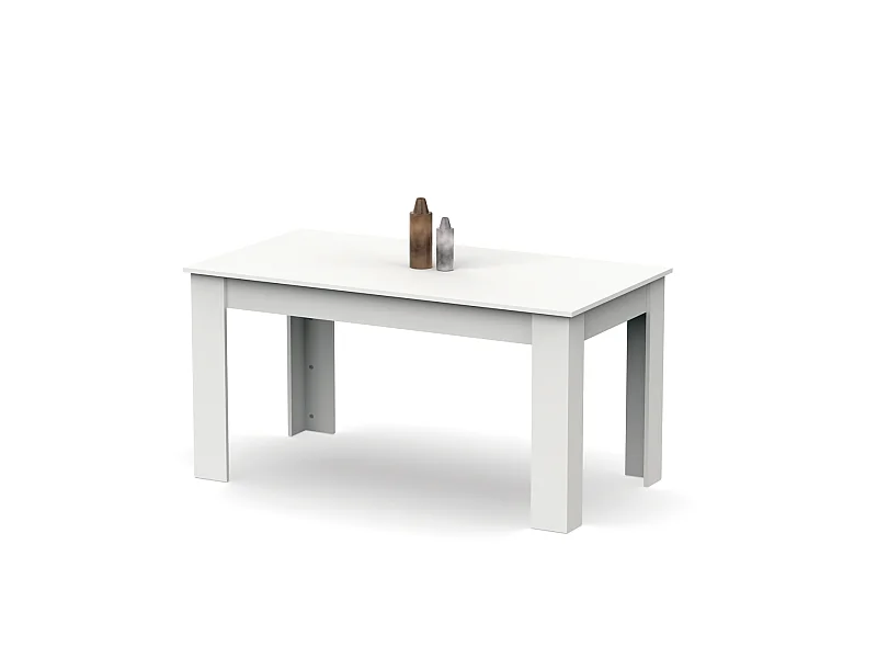 Mesa fija Kia para salón, cocina acabado blanco, 77 cm(alto)140 cm(ancho)80 cm(largo)