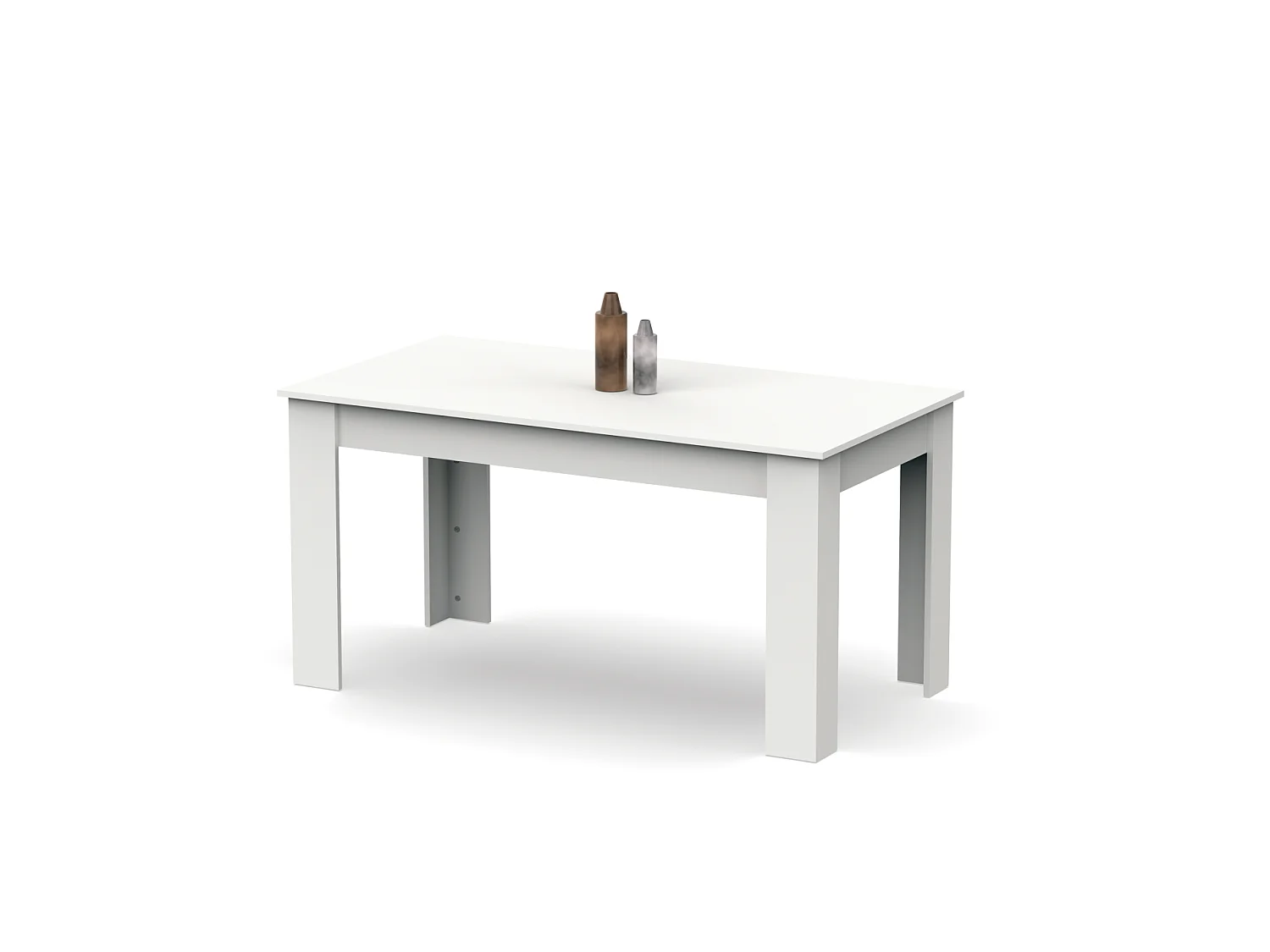 Mesa fija Kia para salón, cocina acabado blanco, 77 cm(alto)140 cm(ancho)80 cm(largo)