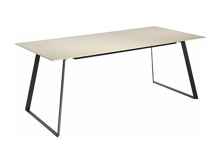 Mesa fija rectangular en blanco Leire, 180 x 90 x 75 cm (largo x ancho x alto)