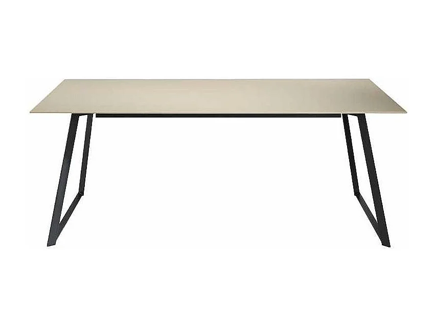 Mesa fija rectangular en blanco Leire, 180 x 90 x 75 cm (largo x ancho x alto)