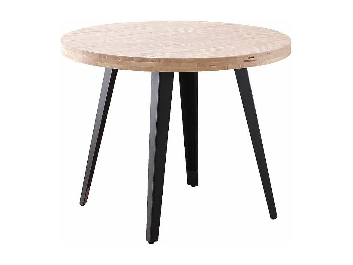 Mesa fija Berg roble nordish/negro 76 cm(alto) 100cm(ancho) 100 cm(largo)