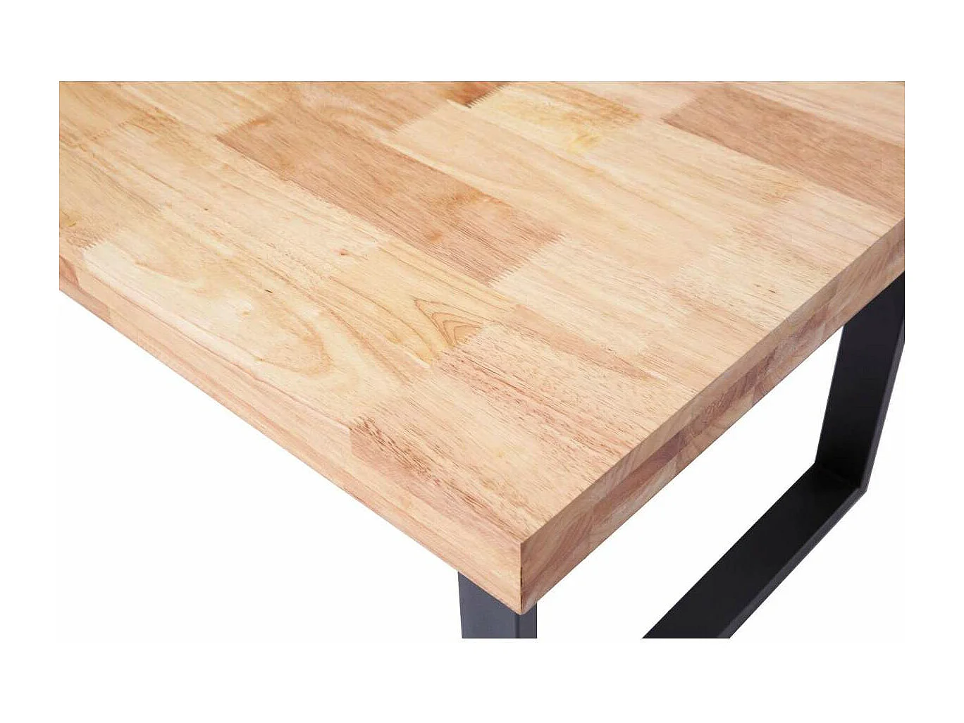 Mesa salón fija Natural roble nordish estructura negra 140 cm(ancho)80 cm(largo) 76,5 cm(