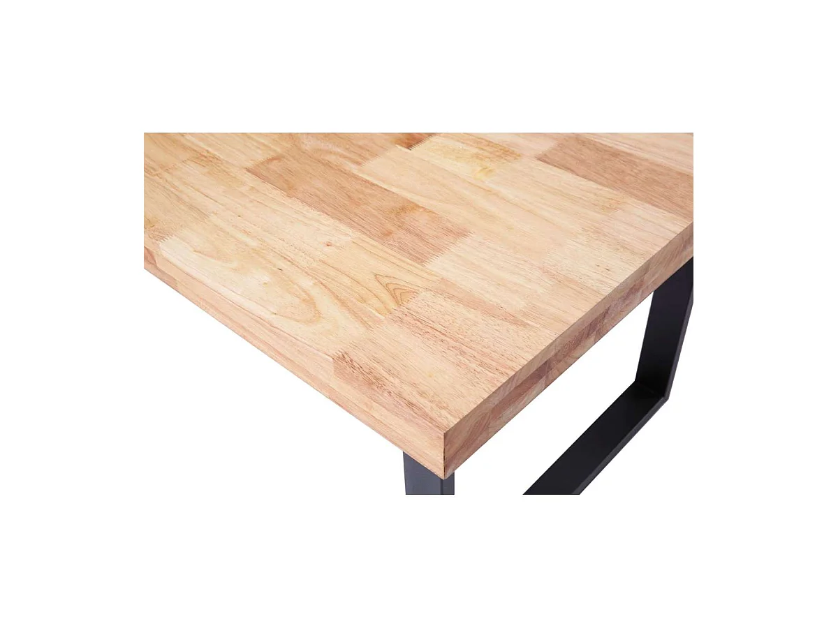 Mesa salón fija Natural roble nordish estructura negra 140 cm(ancho)80 cm(largo) 76,5 cm(