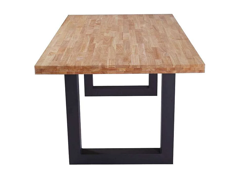 Mesa de comedor fija Loft Roble nordish/negro 160 cm(ancho) 100 cm(fondo) 75 cm(alto).