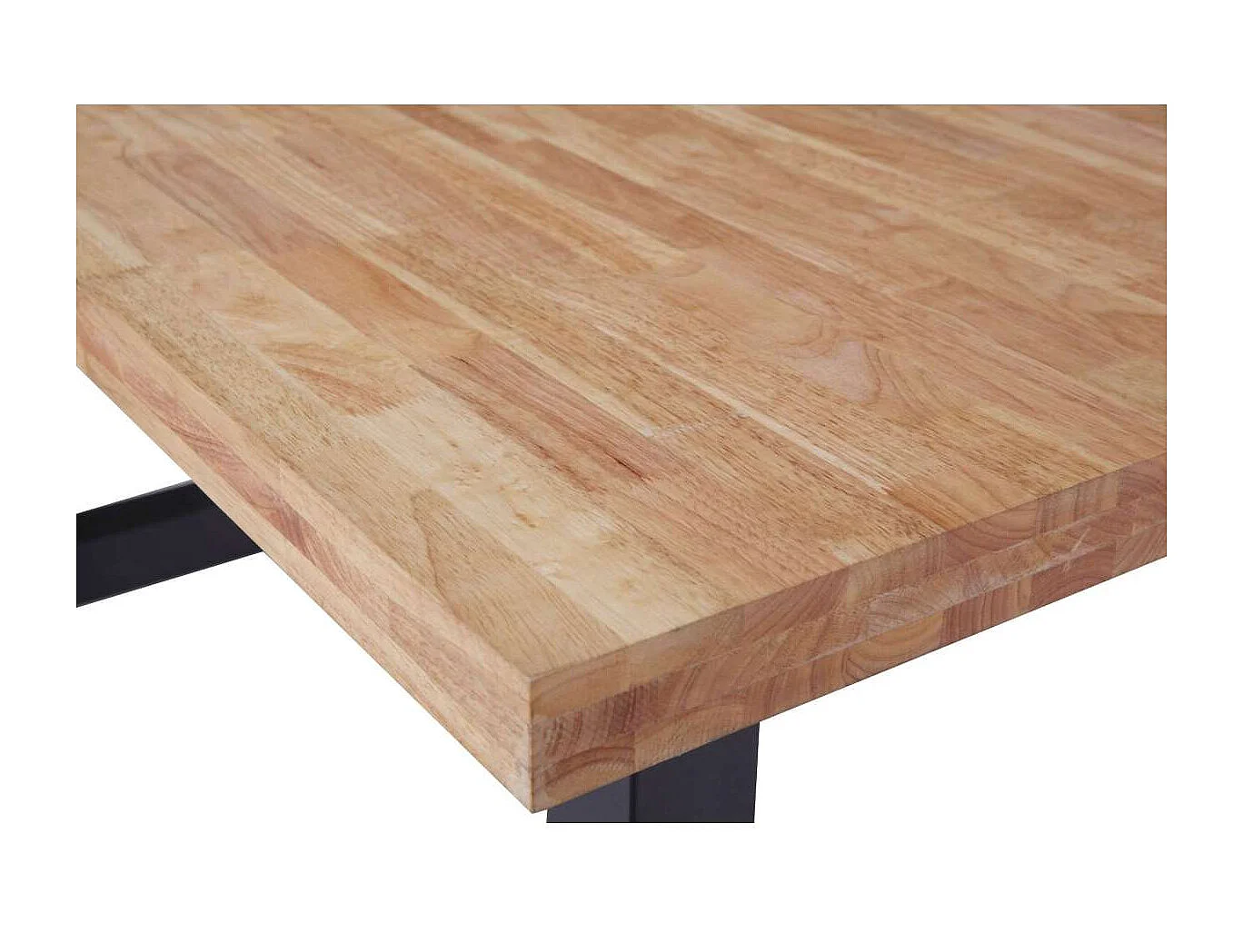 Mesa de comedor fija Loft Roble nordish/negro 160 cm(ancho) 100 cm(fondo) 75 cm(alto).