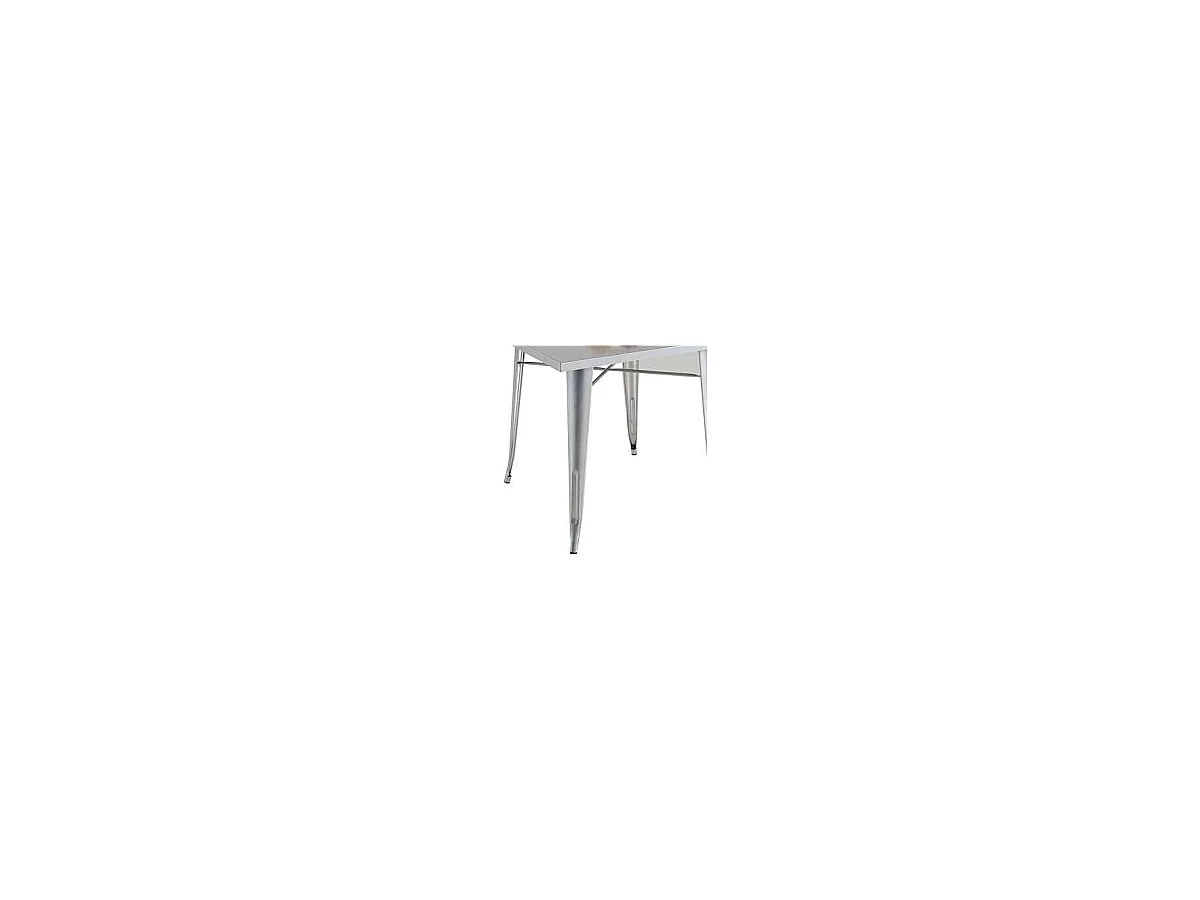 Mesa cuadrada para cocina o comedor acabado metal plata, 80cm(ancho) 75cm(alto) 80cm (larg