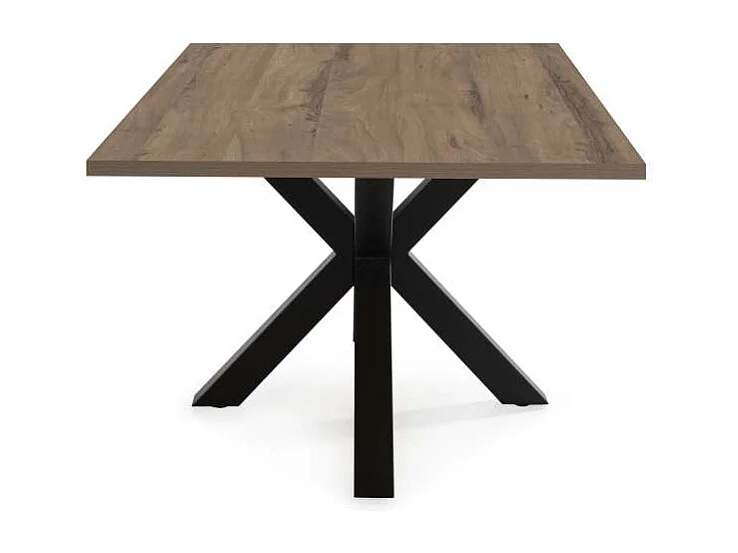 Mesa rectangular de comedor Caeli acabado nogal sabi 76cm(alto) 100cm(ancho) 180cm(largo)