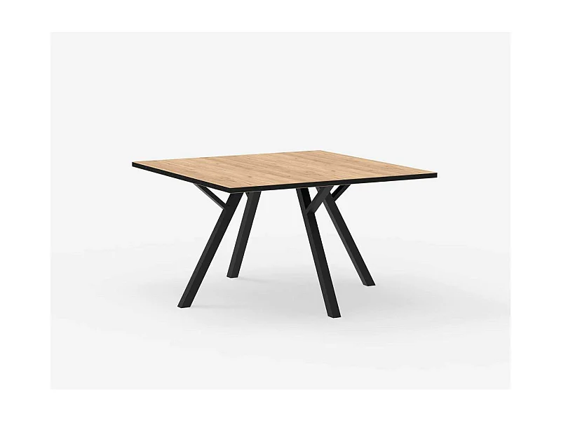 Mesa cuadrada de comedor Beli acabado natural, 77cm(alto) 136cm(ancho) 136cm(largo)