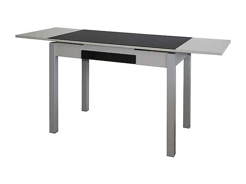 Mesa de cocina extensible Victoria acabado negro, 100/160 X 60 X 76 cm (largo x ancho x al