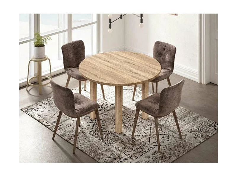 Mesa extensible Orgina acabado cambrian. 94/124 x 94 cm x 76 cm