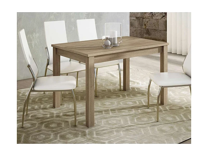 Mesa extensible Padul en roble cambrian. 120/160 x 80 cm x 76 cm