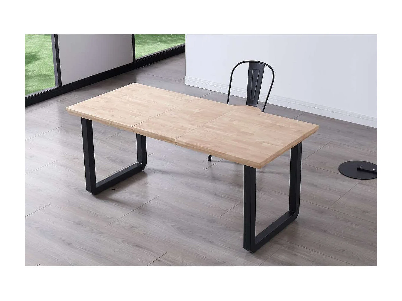 Mesa extensible Roma Roble nordish pata negra 77 cm(alto)140-180-220 cm(ancho)80 cm(largo)
