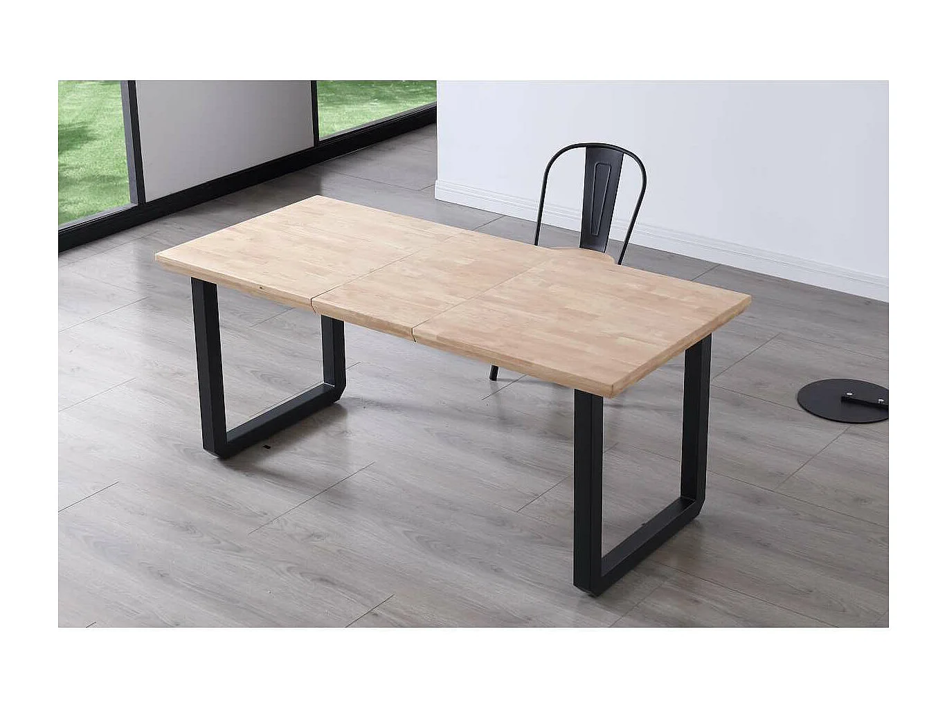 Mesa extensible Roma Roble nordish pata negra 77 cm(alto)140-180-220 cm(ancho)80 cm(largo)