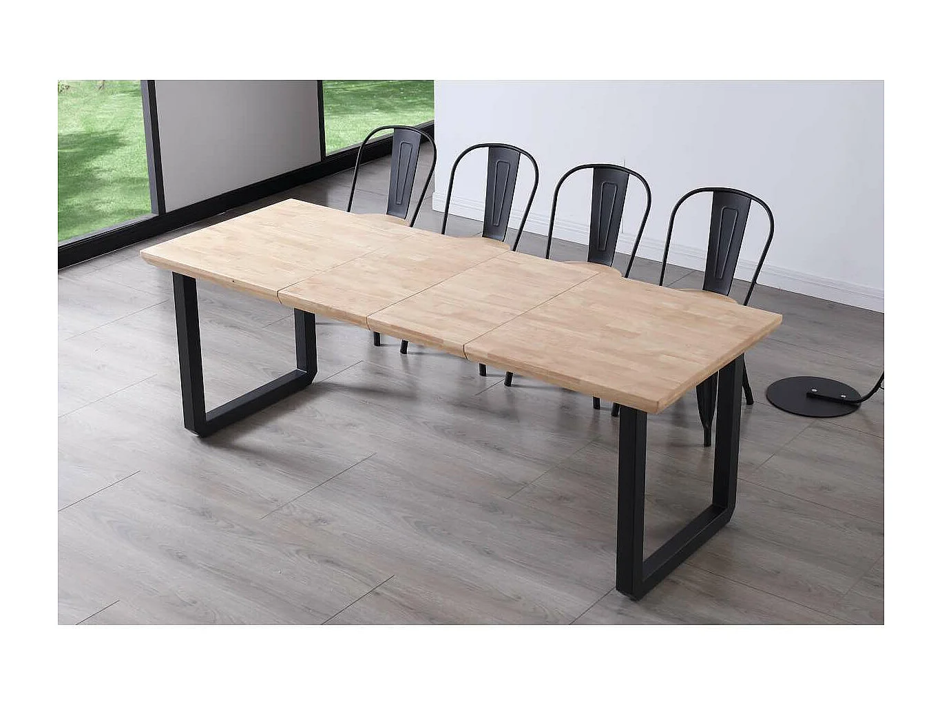 Mesa extensible Roma Roble nordish pata negra 77 cm(alto)140-180-220 cm(ancho)80 cm(largo)