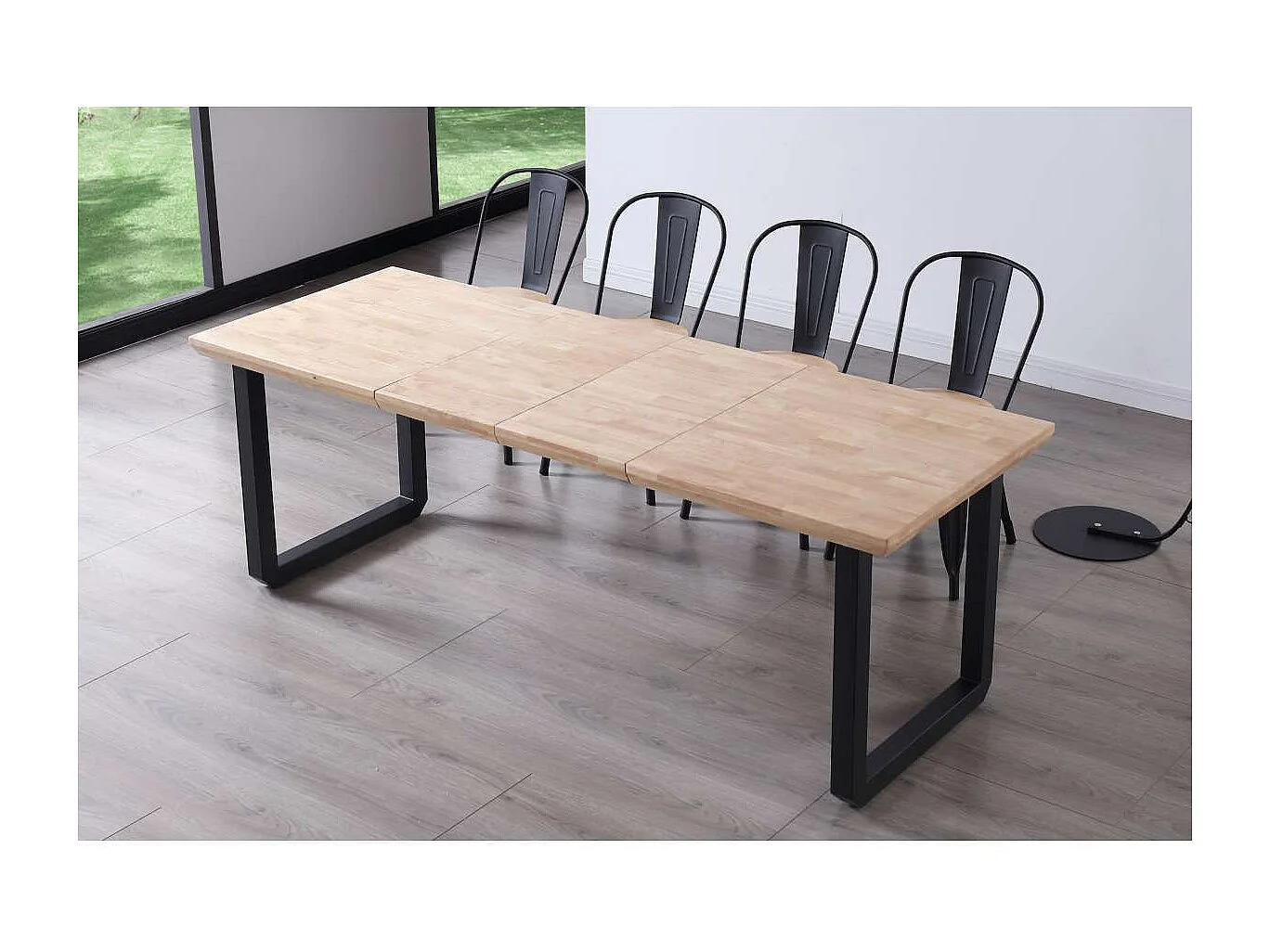 Mesa extensible Roma Roble nordish pata negra 77 cm(alto)140-180-220 cm(ancho)80 cm(largo)