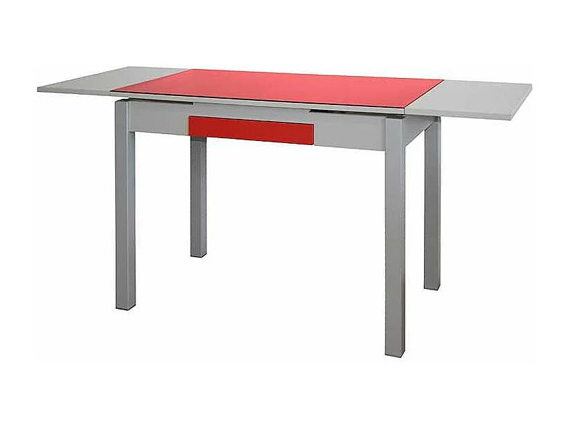 Mesa de cocina extensible Victoria acabado rojo, 100/160 X 60 X 76 cm (largo x ancho x alt