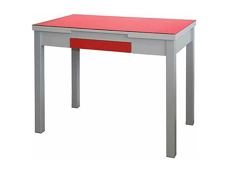 Mesa de cocina extensible Victoria acabado rojo, 100/160 X 60 X 76 cm (largo x ancho x alt