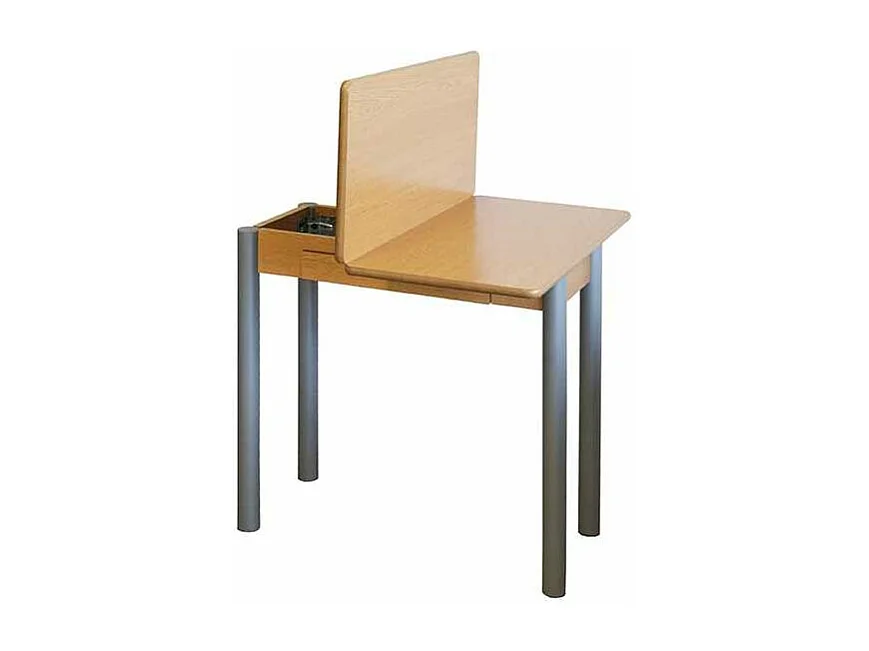 Mesa de cocina Malak con apertura tipo libro acabado roble, 80 x 40/80 x 76 cm (largo x an